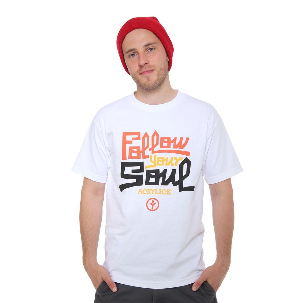 Acrylick Follow Your Soul T-Shirt White- XXXXL