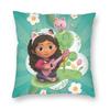 Gabbys Dollhouse Cartoon Pillowcase Printed Polyester Cushion Cover Decoration Pillow Case Cover Home Square 45*45Cm