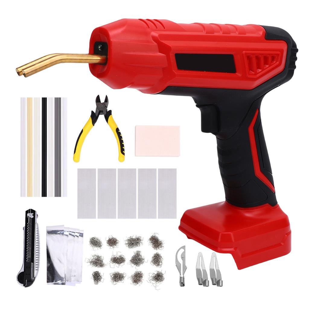 200W Plastic Welder, 2 in 1 Plastic Welding Kit for Most Plastic Repair, 1200PCS Hot Stapler Soldering Gun with Digital