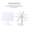 Rotatable 3-Fold LED Makeup Mirror with Magnification and Desktop Storage