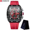 CURREN Man WristWatch Waterproof Chronograph Date Men Watch Military Top Brand Luxury Silicone Original Sport Male Clock 8442