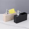 Soap Dispenser with Storage Compartment Multifunctional Pump Bottle Organizer Holder for Countertop,Dish Sponge and Brushes