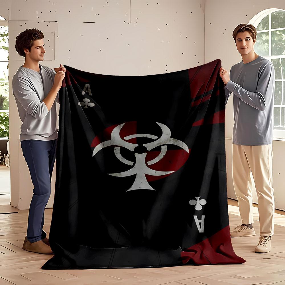 Biohazard Ace Design Blanket Print Blanket Soft and Cozy Perfect for the Living Room Bed Sofa or a Nap,gift