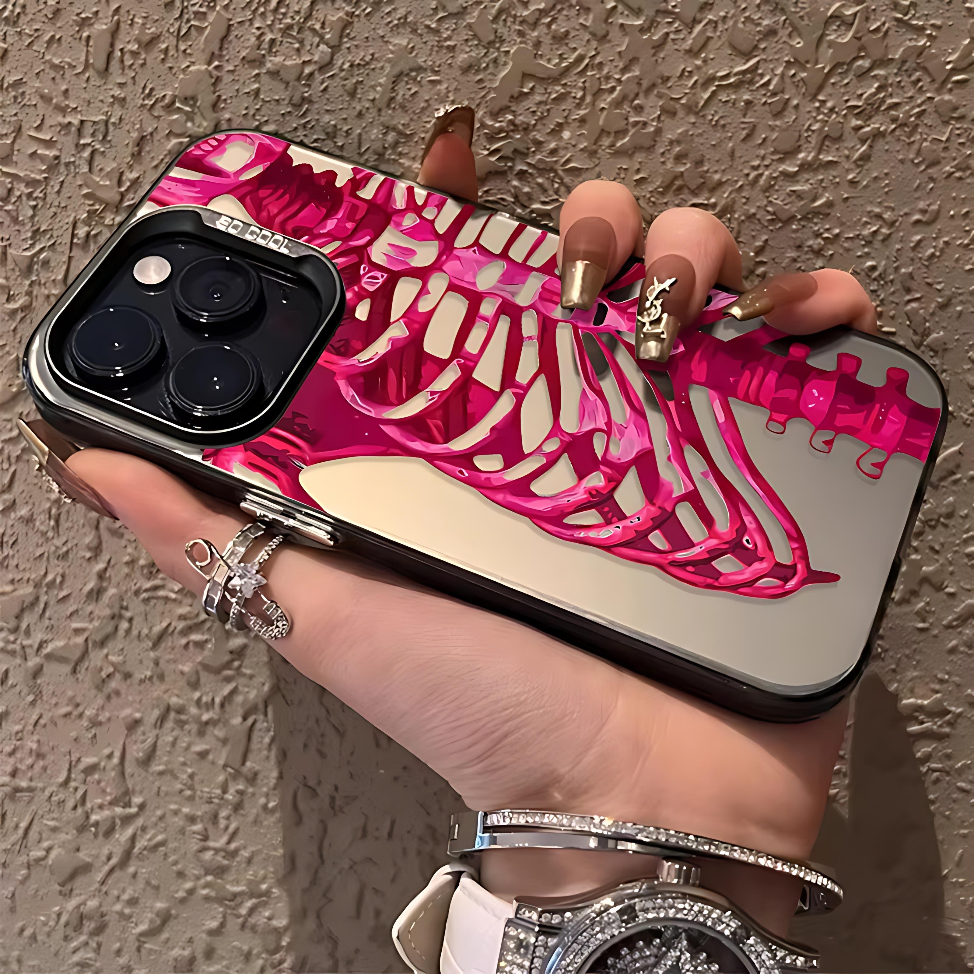 

Luxury Pink Green Skull Phone Case for Samsung Galaxy S26 S25 S24 S23 S22 S21 S20 Note20 FE Ultra Edge Plus 4G 5G Anti Cover Samsung S20 FE