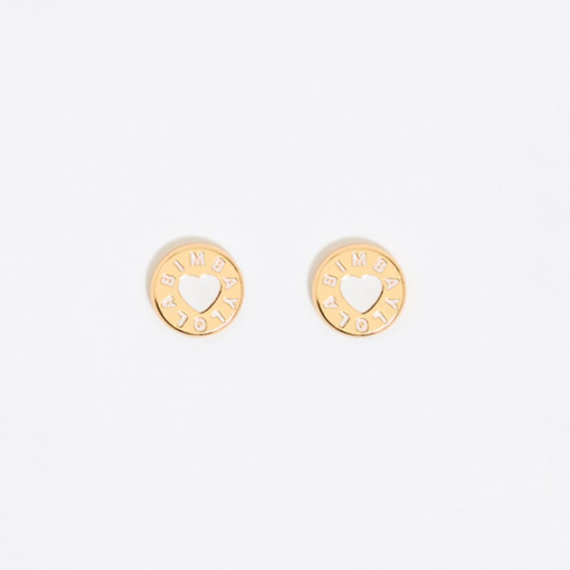 BIMBA Y LOLA [25SS] BIMBA Y LOLA Ivory Heart Logo Earrings B255AIW011IVF