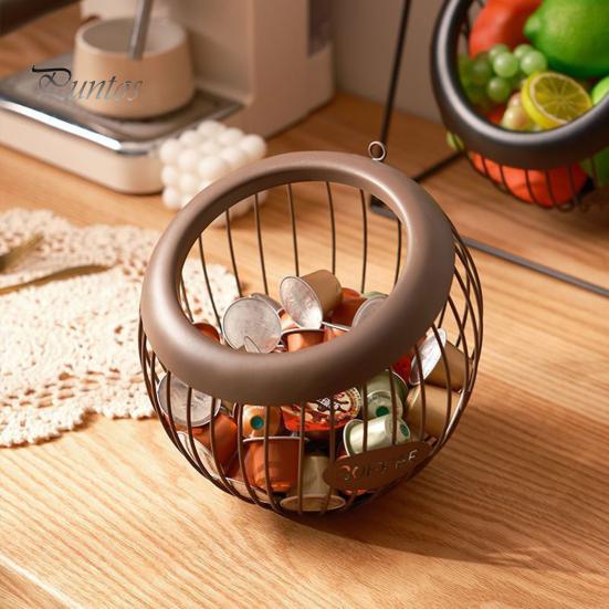 Coffee Pods Storage Basket Organizer Large Capacity Multipurpose Versatile K-cup Organizer Metal Coffee Pods Storage Container