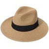 Chapeau de Paille Pliable pour Homme à Large Bord Panama Été Extérieur Chapeau de Cowboy Chapeaux de Soleil Plage Sable Homme Grande Taille Chapeau Fedora