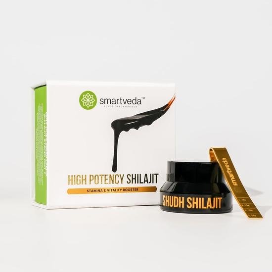 Smartveda Shudh Shilajit for Men | Sun-Dried, Himalayan Sourced Shilajit Resin | Rich in Fulvic Acid & 80+ Micronutrients - 20Gm