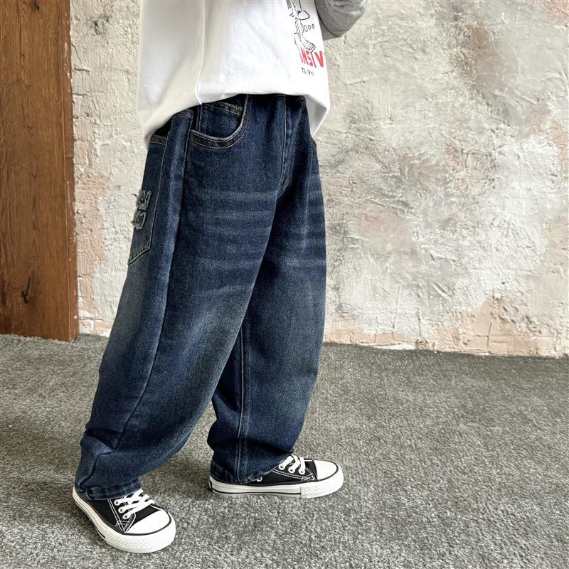 Blugi moi versatili pentru băieți 2024: Pantaloni lungi coreeni eleganti de primăvară și toamnă pentru copii