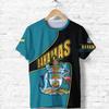 Bahamas Flag National Emblem 3D Printing Cross-border New Men's Short-sleeved T-shirt Factory Direct Sales Foreign Trade Supply Wholesale
