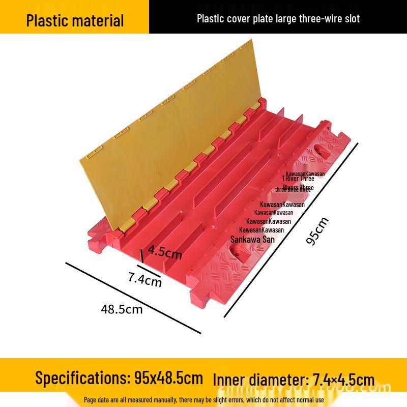 Rubber Floor Cable Protector: Anti-Crushing Wire Bridge for Road Crossings