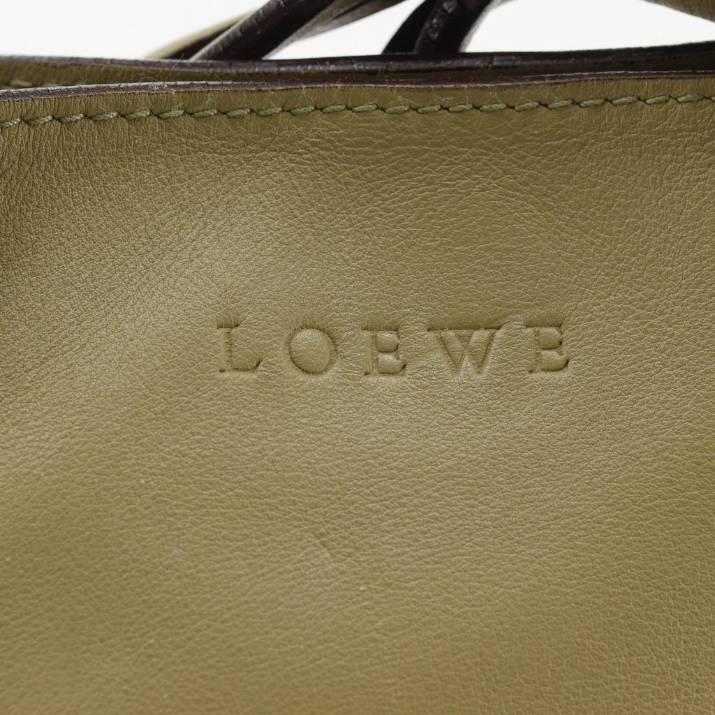 LOEWE anagram Shoulder Bag olive lambskin Women Used