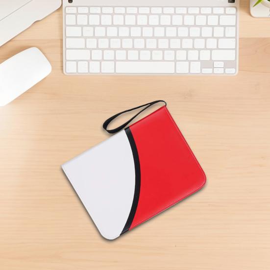 Card Binder with 50 Removable Sleeves Large Capacity Zipper Closure Lightweight Portable Card Collection Binder Game Card Holder