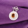 Citrine Gemstone Sterling Silver Daughter Gift Anniversary Boho Pendant Jewelry PP-57-4