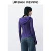 UR Women's Casual Hooded Slit Knit Cardigan