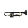 Trumpet Bb Brass Instrument Standard Set for Beginners Band Professional Performance Black