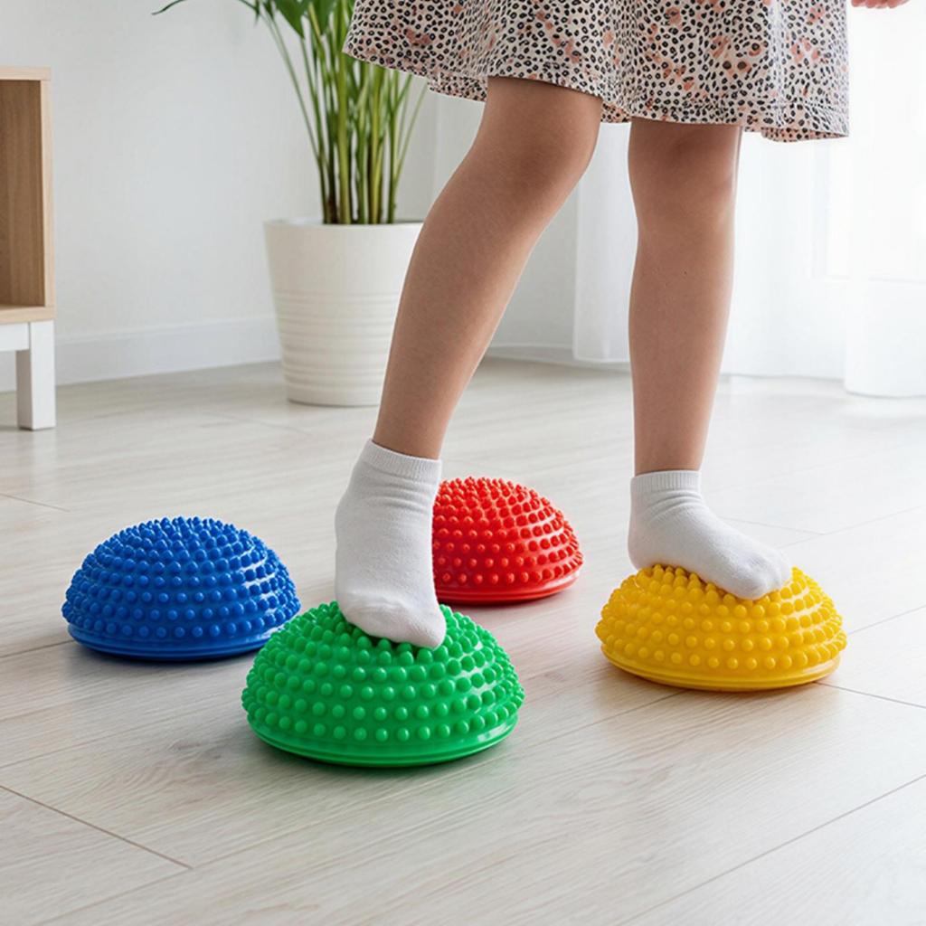 4 Pieces Sensory Stepping Domes Coordination Training Hemispherical Motor Skills Bumpy