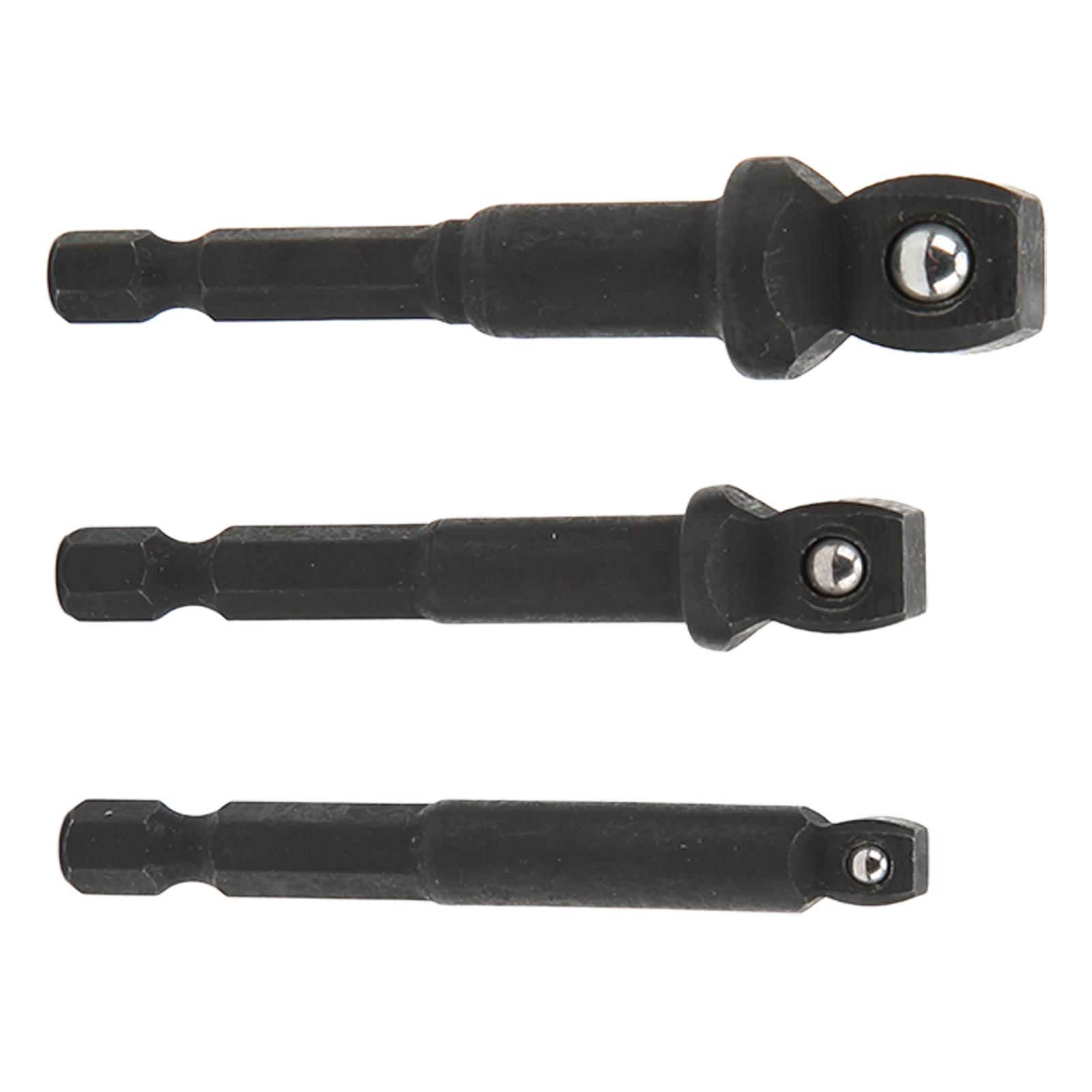 

Набор из 3 шт. Адаптер для торцевых головок 12 дюйма 38 дюйма 14 дюйма Шестигранный хвостовик Хром-ванадиевая сталь Набор инструментов