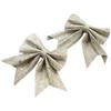 Sparkling Glitter Christmas Bow for Tree and Wreath Decorations for DIY Holiday Projects with Lightweight Polyester