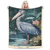 William Morris Bird Blanket Warm Soft Print Plush Throw Blanket For Girls Boys Couch Sofa Bed Flannel Bedspread Bed Cover