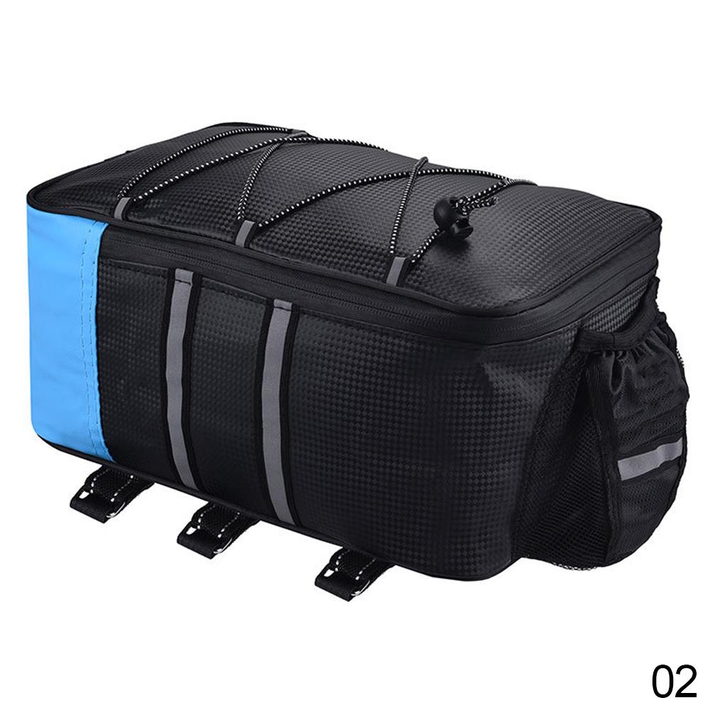 8L PU Leather Motorcycle Rack Rear Carrier Bag Trunk Waterproof Storage Luggage Pouch MTB Bike Bicycle Pannier Shoulder Bag