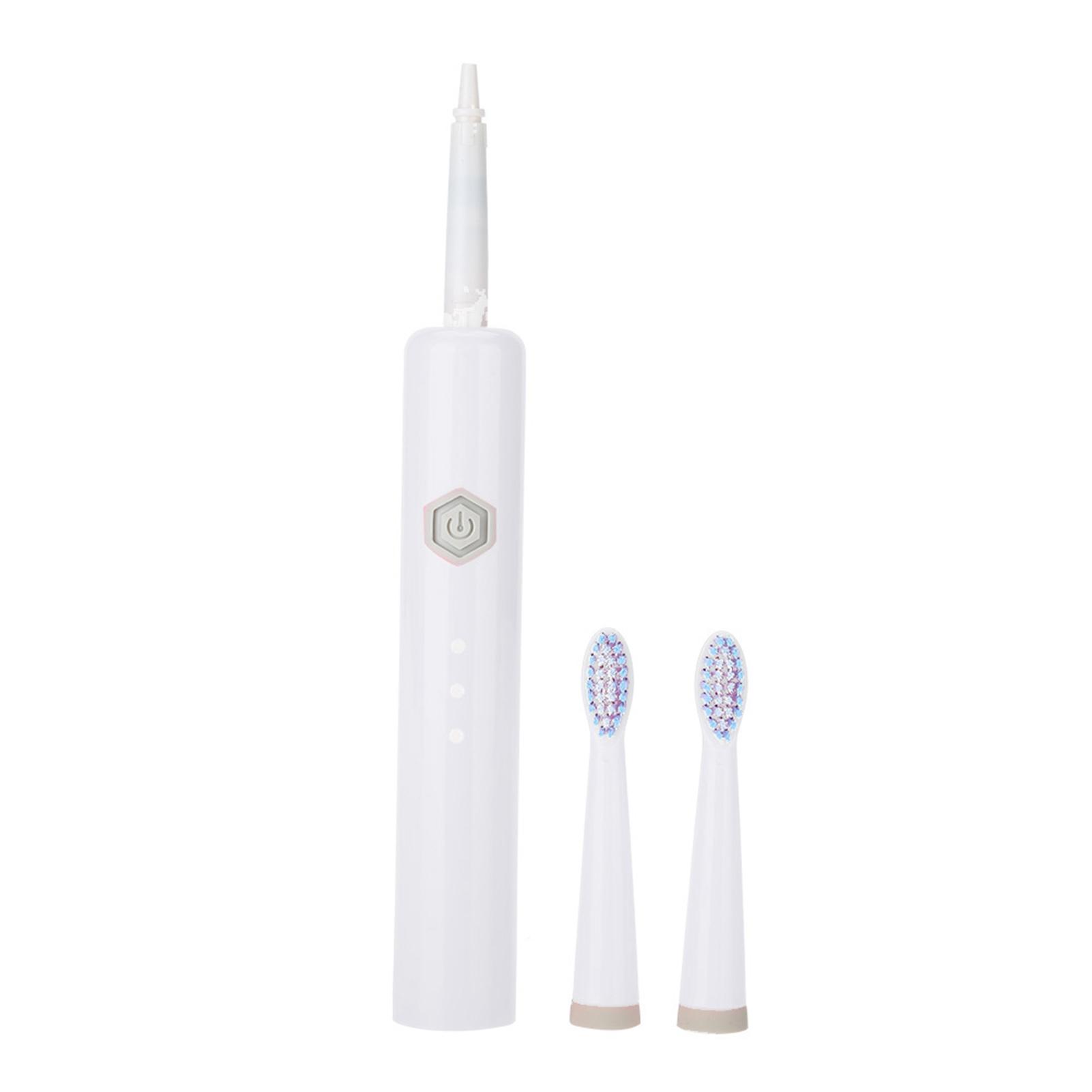 

3 Colors Electric Ultrasonic Vibration Waterproof Toothbrush Soft Hair Toothbrush for Adult White
