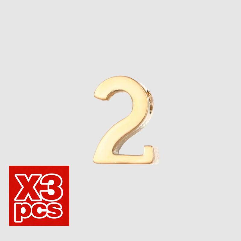 CARLIDANA DIY Jewelry Making Accessories Stainless Steel Gold Plated Arabic Number Pendant Charms for Women Necklace Bracelet