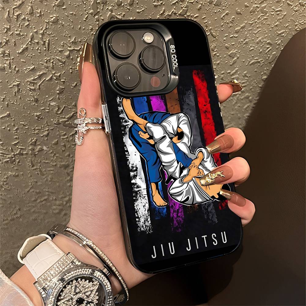Brazilian Jiu Jitsu BJJ Phone Case For iPhone 15,17,11,14,13,16,12,E,Max,Plus,Air,Pro,Mini Black Matte Cover