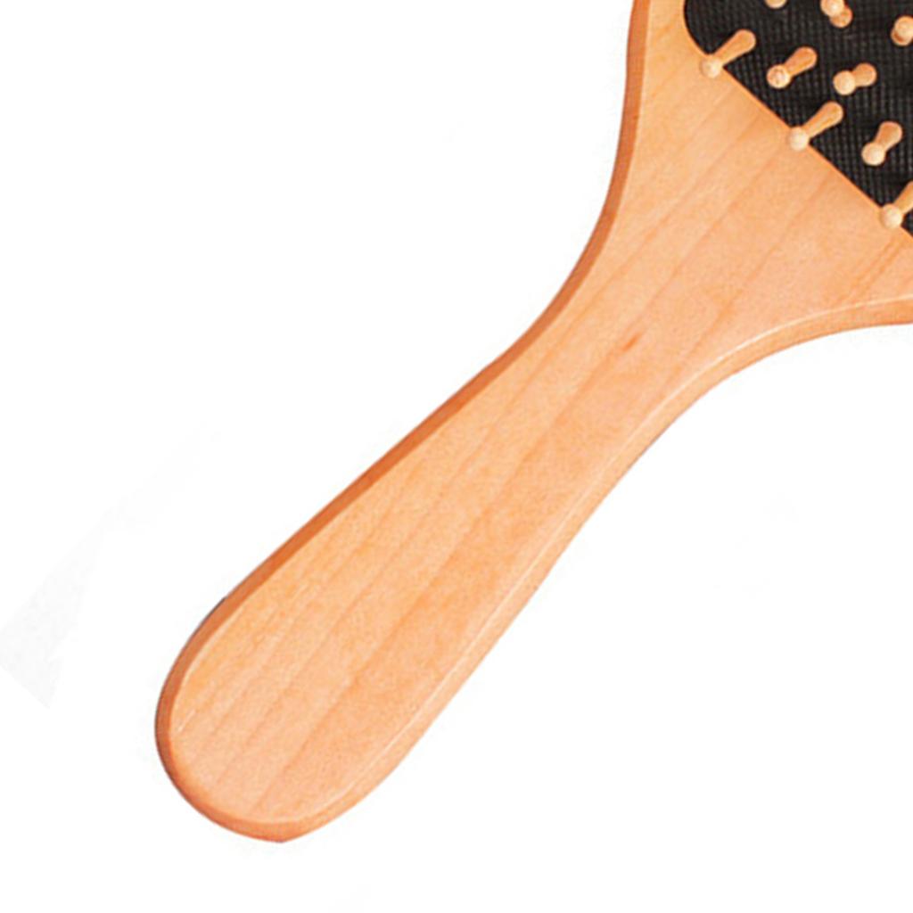 Air Cushion Comb Massage Air Cushion Wood Comb Scalp Massage Portable Smoothing Hair Hairdressing Tool Black