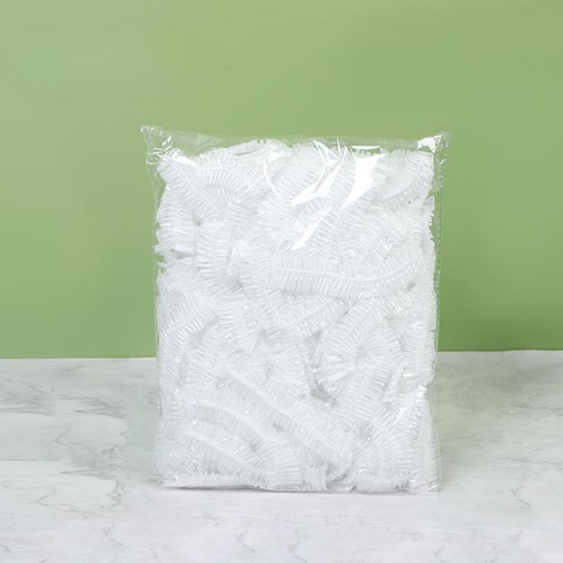 

50/100 шт., полиэтиленовая пленка, эластичная крышка для миски, одноразовая и безопасная, сохраняет еду свежей и вкусной, идеальная кухонная необходимость 100PCS прозрачный