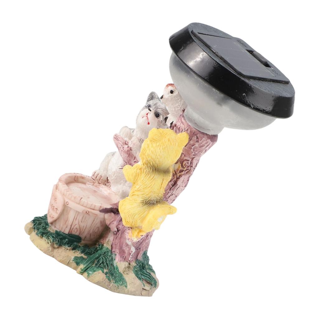 Resin Solar Animal Statue Light for Outdoor Garden Decor Solar Powered LED Lamp with Waterproof IP65 Rating for Yard and Patio