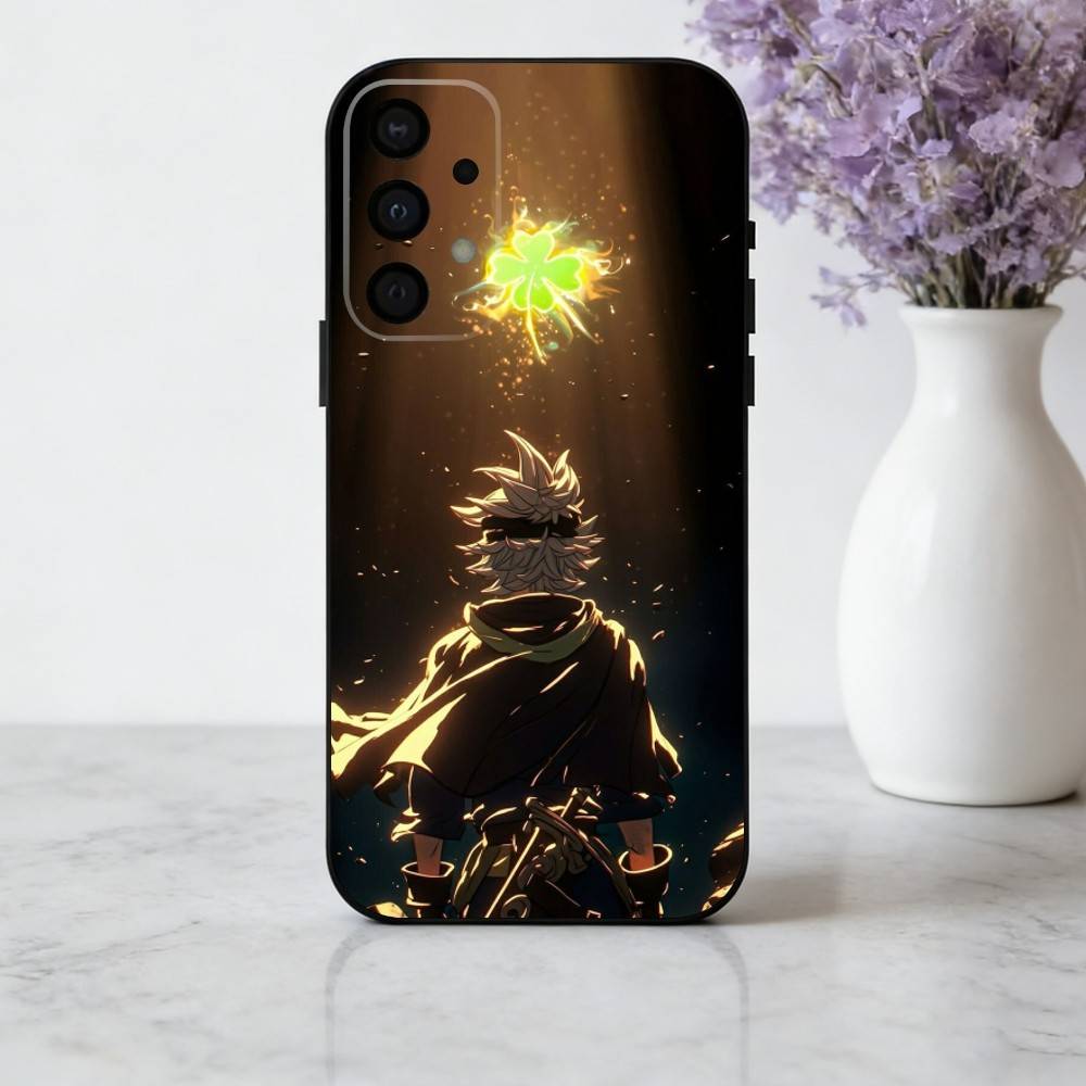 Anime Cool A-Asta B-Black C-Clover  Phone Case For Samsung Galaxy A73,A72,A71,A70,A53,A52,A51,Soft Silicone Black Cover