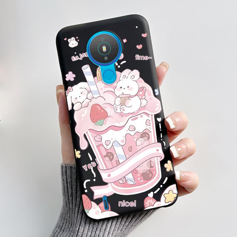 For Nokia 1.4 TA-1322 Trendy Black Phone Case For Nokia 6.2/Nokia 7.2 Lucky Koi Anti-Scratch Soft Shockproof Back Shell Cover
