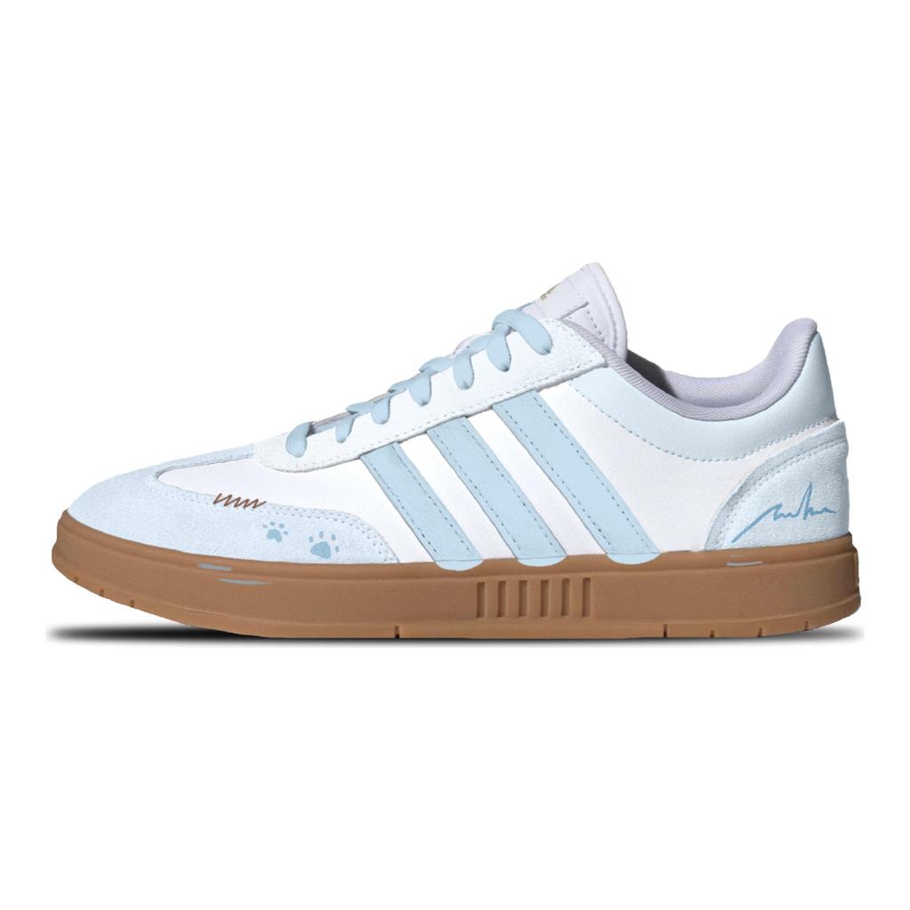 Adidas GRADAS Abrasion Resistant Slip Resistant Low top Skateboard Shoes Unisex White Blue IE9044(Team1700-)