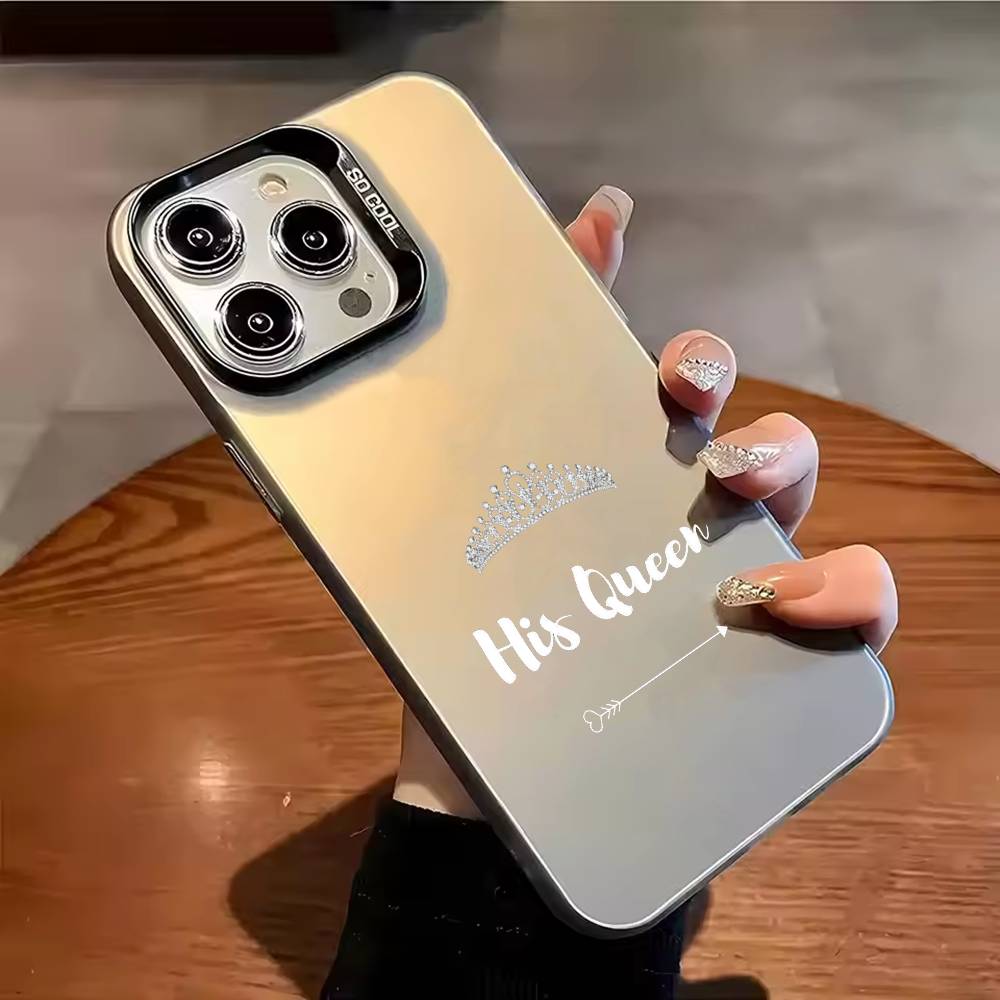 

C-Couple matching wallpapers Phone Case For iPhone 17,16,15,14,13,12,11,Pro Max,Plus Candy Silver Cover iPhone16pro
