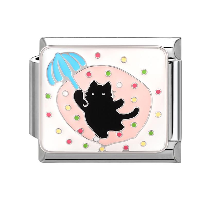Fashion Colorful Y2K Animal Series Cat Dog Italian Charm Beads Fit 9MM Stainless Steel Bracelets Gifts Women Jewelry DIY Making