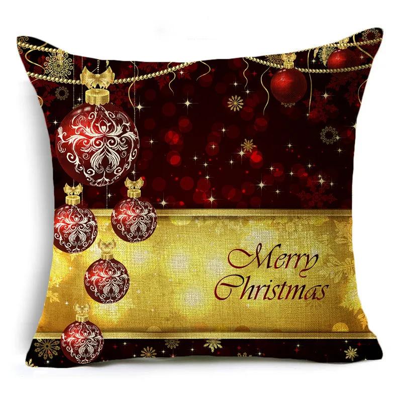 Decorazioni per la Casa Natale Nordico Rosso Stampato Federa in Poliestere per Soggiorno Camera da Letto funda de almohada