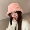 New Basin Hat Women's Autumn and Winter European and American Casual Warm Hat Lamb Wool Fisherman Hat Women's Outdoor Warm Hat