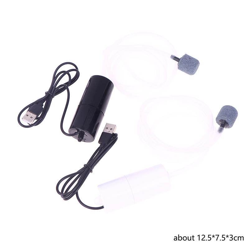 USB Aquarium Air Pump With Air Stone And Silicone Tube Energy Saving Oxygen Pump For Aquarium Fishing