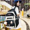 Korean Version Ins Style High-value Backpack Fashionable Large-capacity Schoolbag Junior High School High School College Student Schoolbag Female