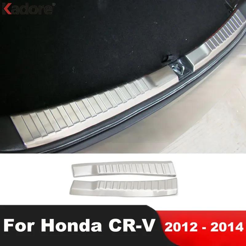 Tailgate Door Sill Plate Guard For Honda CRV CR-V 2012 2013 2014 Stainless Steel Car Rear Trunk Bumper Cover Trim Accessories