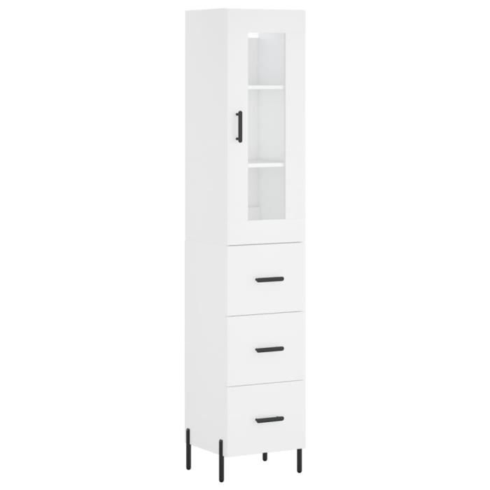 VidaXL Highboard White 34.5x34x180 Cm Engineered Wood 3199241