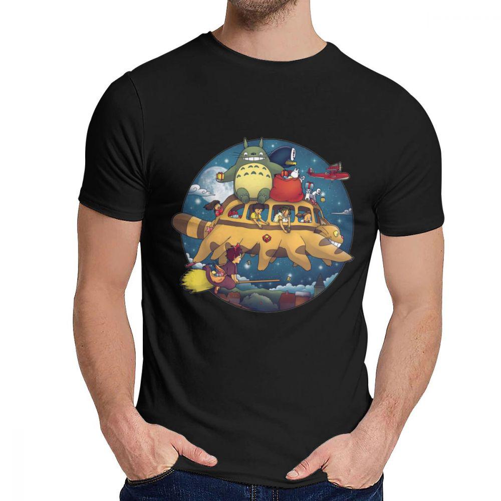 Boy Tee Shirt Hayao Miyazaki Spirited Away My Neighbor Totoro Bus Great Casual Man S O