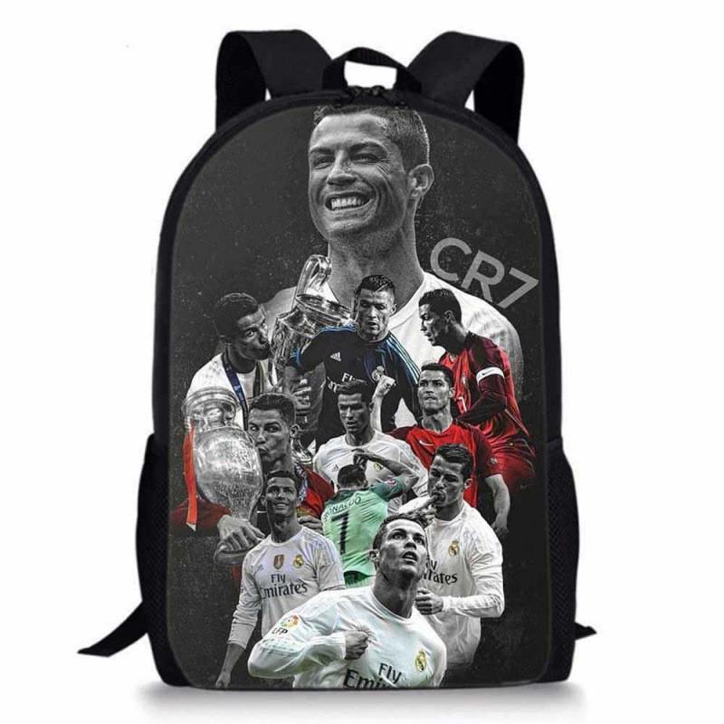 Cristiano Ronaldo Basketball Sports Backpack With Waterproof Polyester For Middle School Students