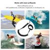 Surfboard Leash High Elasticity TPU Black   Coiled Surfing Leg Rope for Paddleboards Longboards