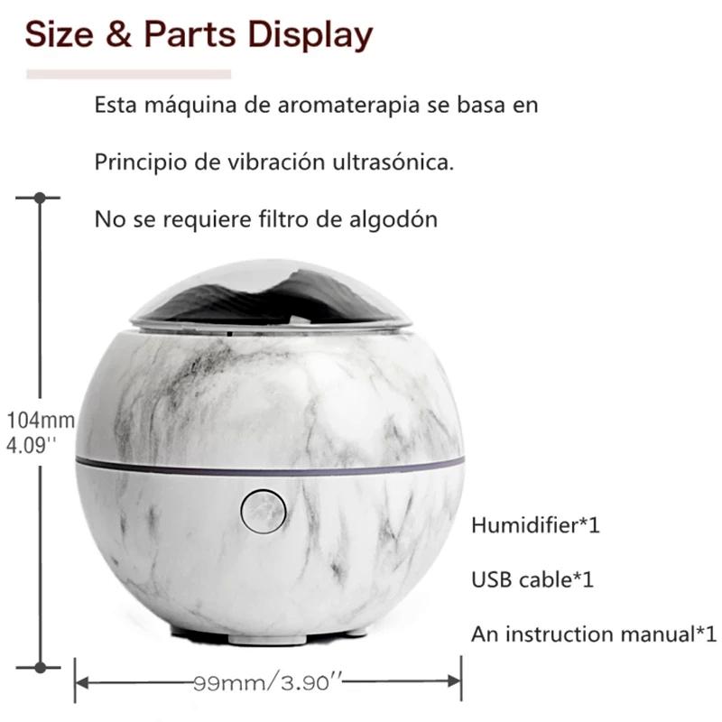 Mountain Aroma Diffuser Essential Oil Diffusor Air Humidifier Ultrasonic Remote Control 7 Color Led Lamp Mist Maker For Home