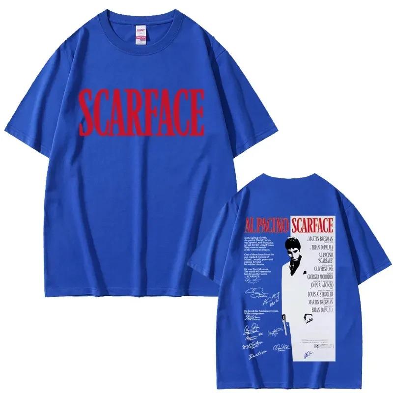 90er Klassiker Gangsterfilm Scarface Merch T-Shirt Retro Tony Montana Al Pacino Unisex Mode Locker für Damen und Herren T-Shirt