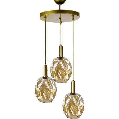 

Люстра Linda Modern Design из мятого стекла цвета меда, одинарная тройная люстра
