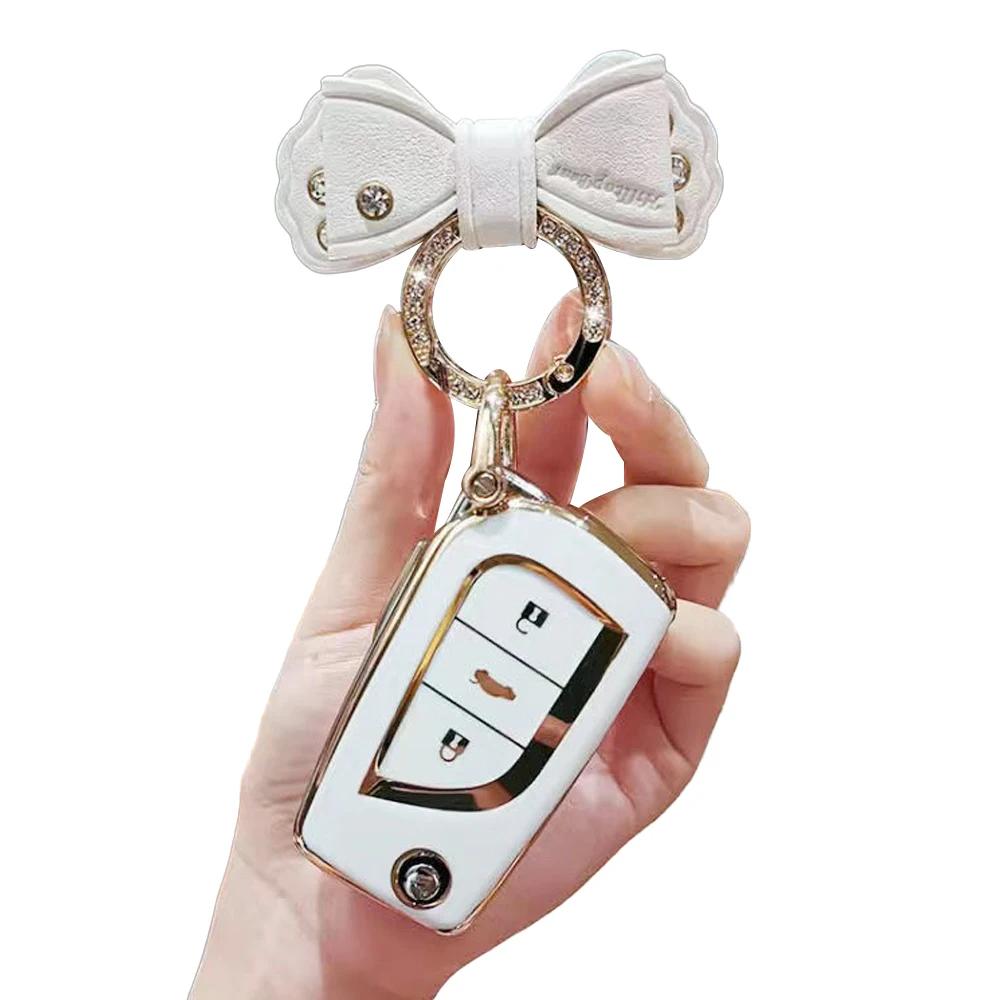 Auto TPU Schlüsselhülle Schale Schlüsselanhänger Halter Schlüsselabdeckung Zubehör für Toyota Fortuner Revo Atis Innova Levin Camry Reiz Highlander Corolla