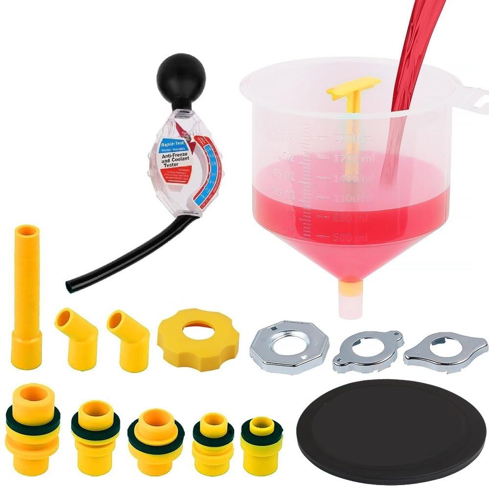 15Pcs/Set Plastic Car Antifreeze Funnel Spill Proof Radiator Filling Tool  Antifreeze Refill